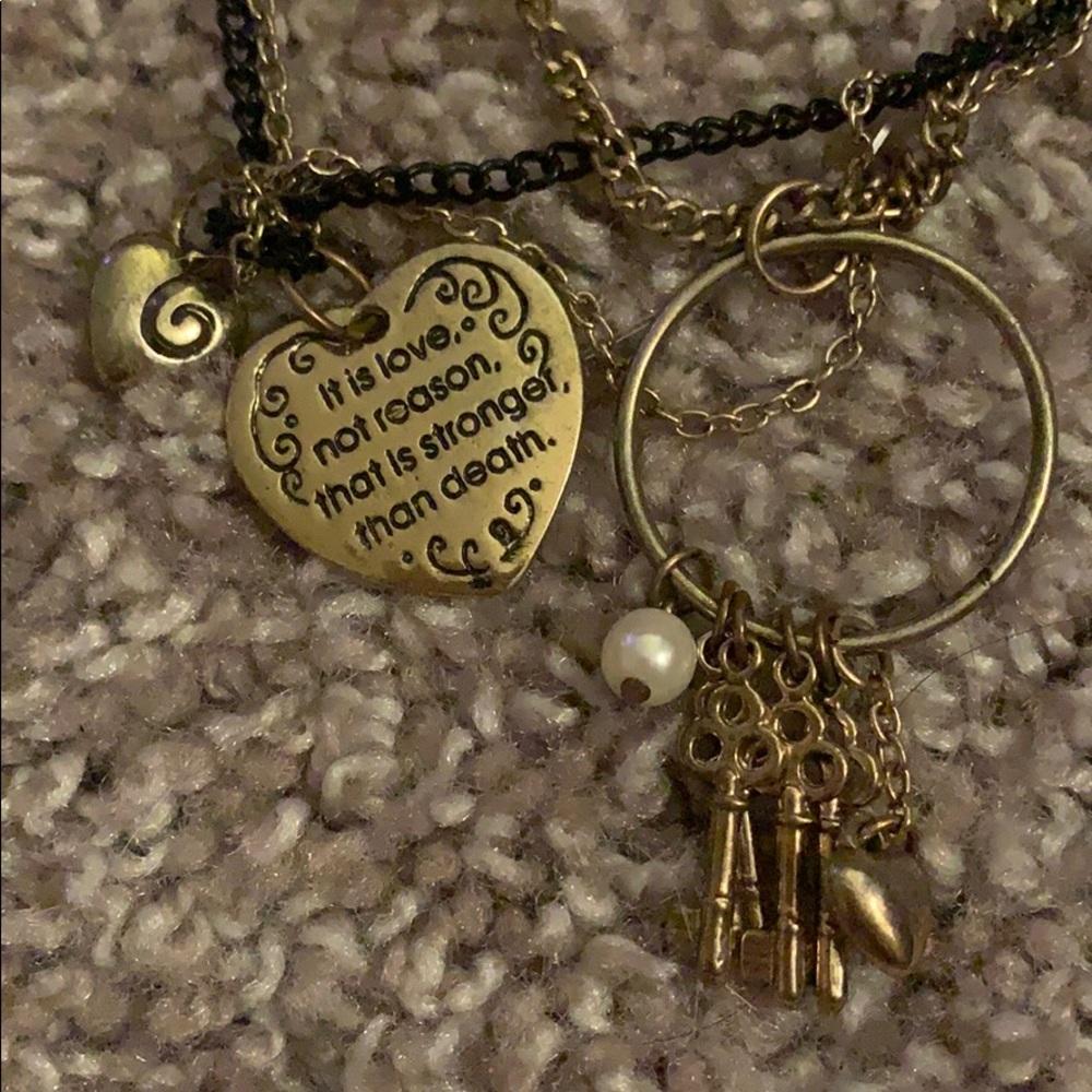 Love key necklace